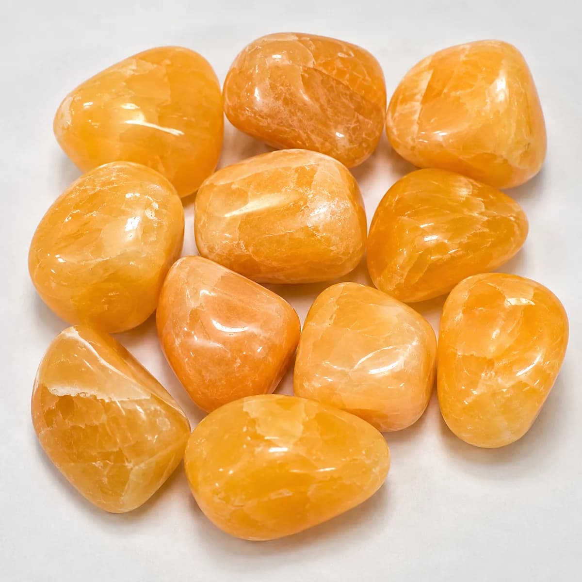 Pedra Rolada Calcita Laranja